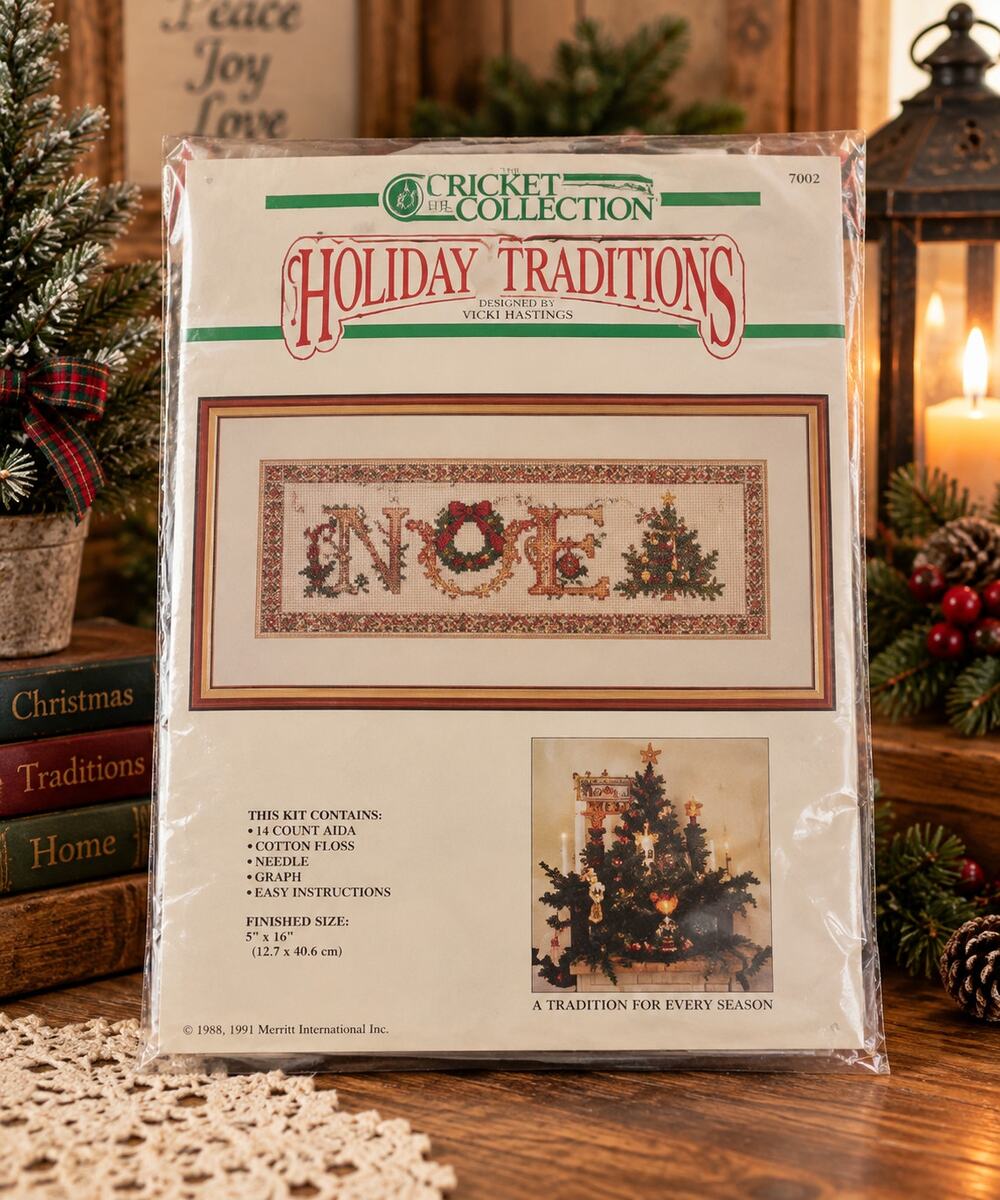 Bucilla Christmas “Festive Noel” Counted Cross-Stitch Picture-1991 (82600) NEW
